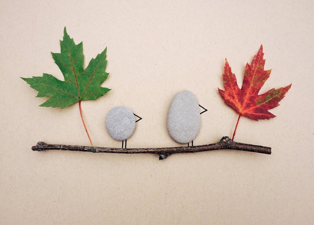 crafting with fall leaves